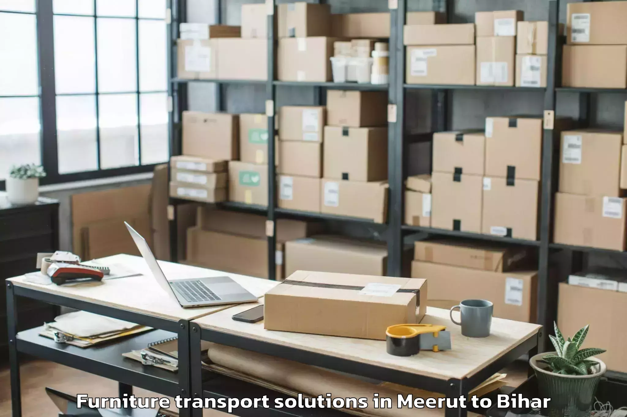 Quality Meerut to Sharfuddinpur Furniture Transport Solutions